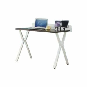 שולחן מחשב מעוצב, פלטה עץ טבעי, שלד מתכת